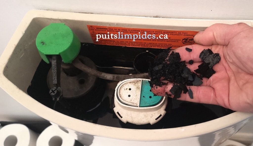 Il y a un fort taux de manganèse dans le puits artésien de cette maison